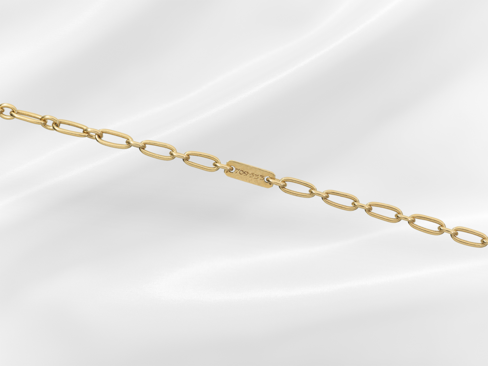 Cartier eyeglasses chain in 18K yellow gold with original case and certificate - Image 3 of 3