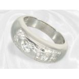 High quality designer white gold ring "Love" with brilliant-cut diamonds, signed Chopard, including 