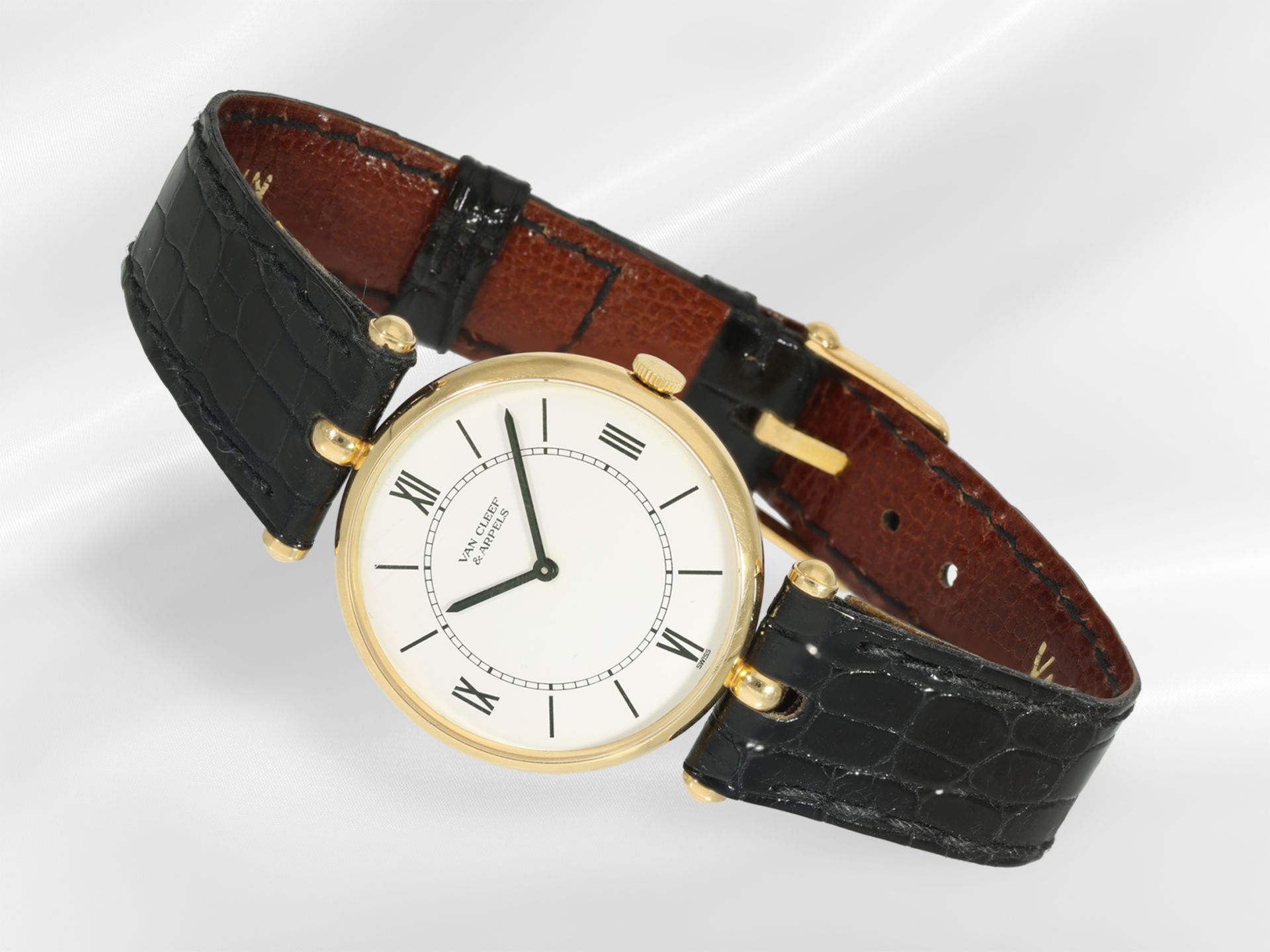 Armbanduhr: luxuriöse Damenuhr, Van Cleef & Arpels, 18K Gold