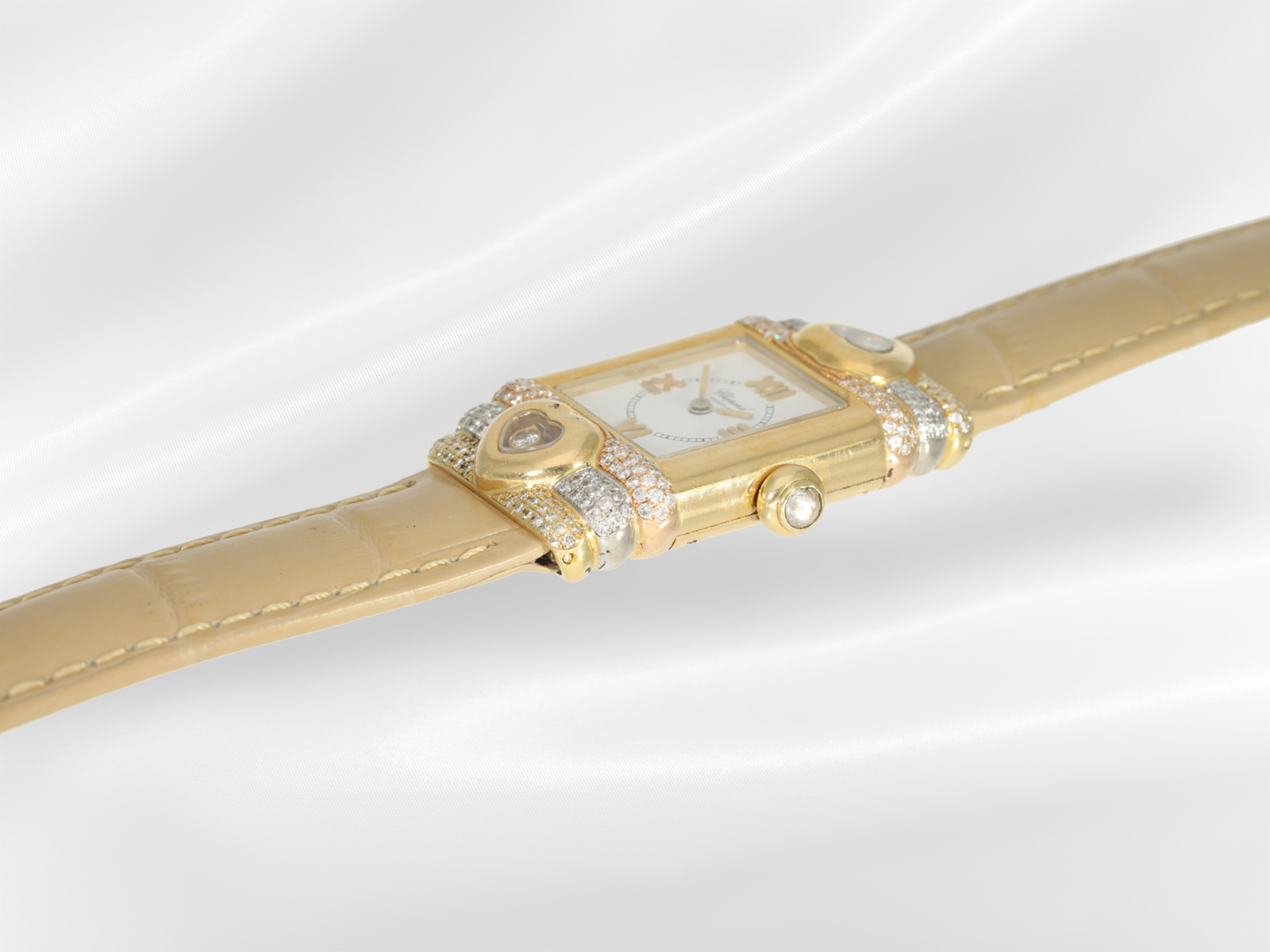 Wristwatch: luxurious Chopard ladies' watch "Happy Diamonds", rare reference 5249-1 - Image 3 of 4