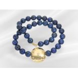 Chain: formerly expensive goldsmith work with large lapis lazuli beads 18mm!