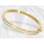 Modern brilliant-cut diamond bracelet, handcrafted from 18K gold with approx. 5.2ct brilliant-cut di