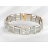 Bracelet: high-quality modern designer bangle with brilliant-cut diamonds, handcrafted from 18K gold