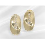 Earrings: high-quality 18K brilliant-cut diamond/gold earrings from Quinn