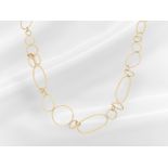 Chain/necklace: handmade chain with extension elements, 14K gold