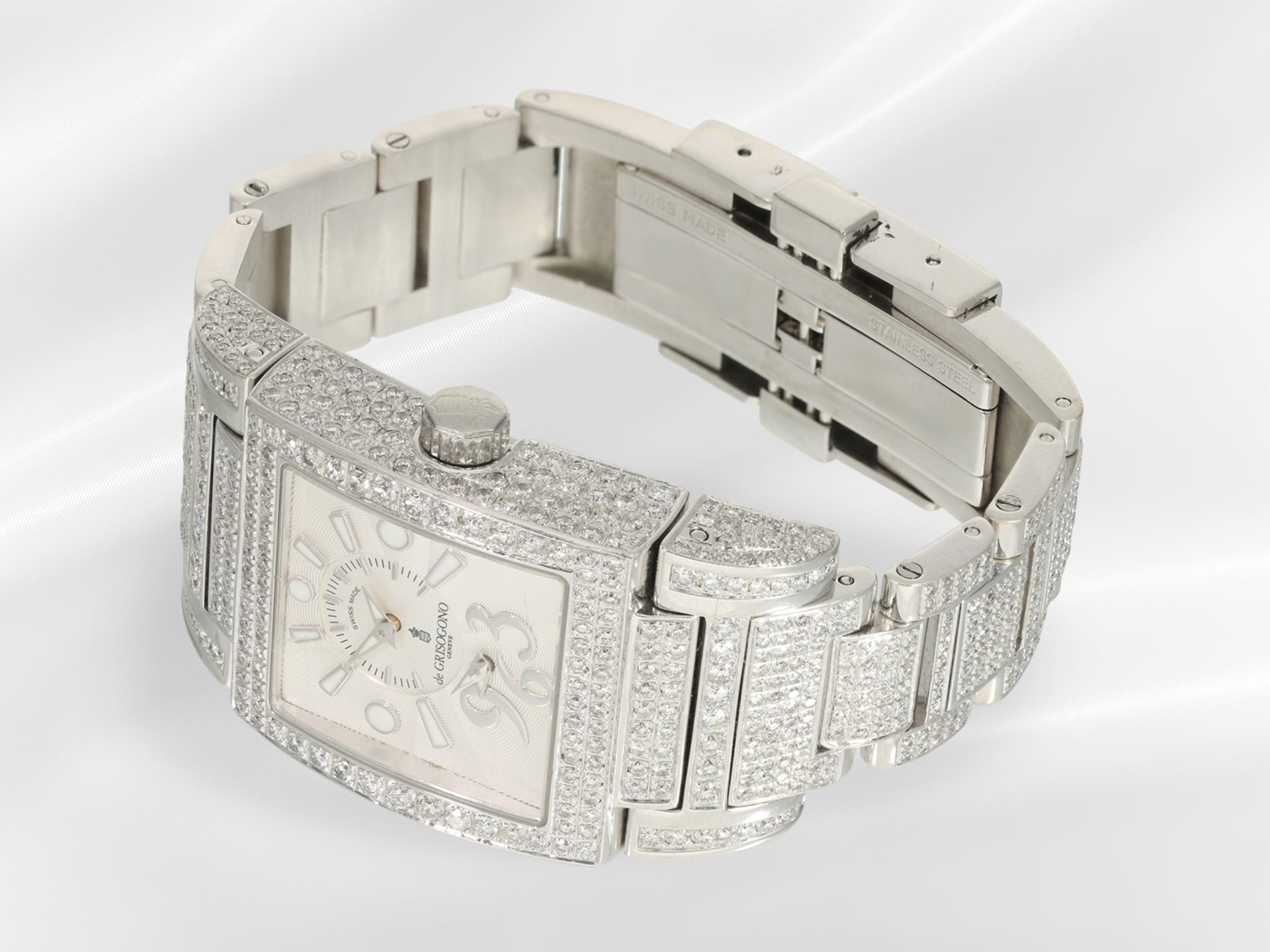 Armbanduhr: sehr hochwertige, luxuriöse Herrenuhr/Damenuhr, "Instrumentino by Grisogno Geneve" - Bild 4 aus 8