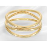Bangle: noble and very attractive designer goldsmith bangle, Italian handmade from 18K gold