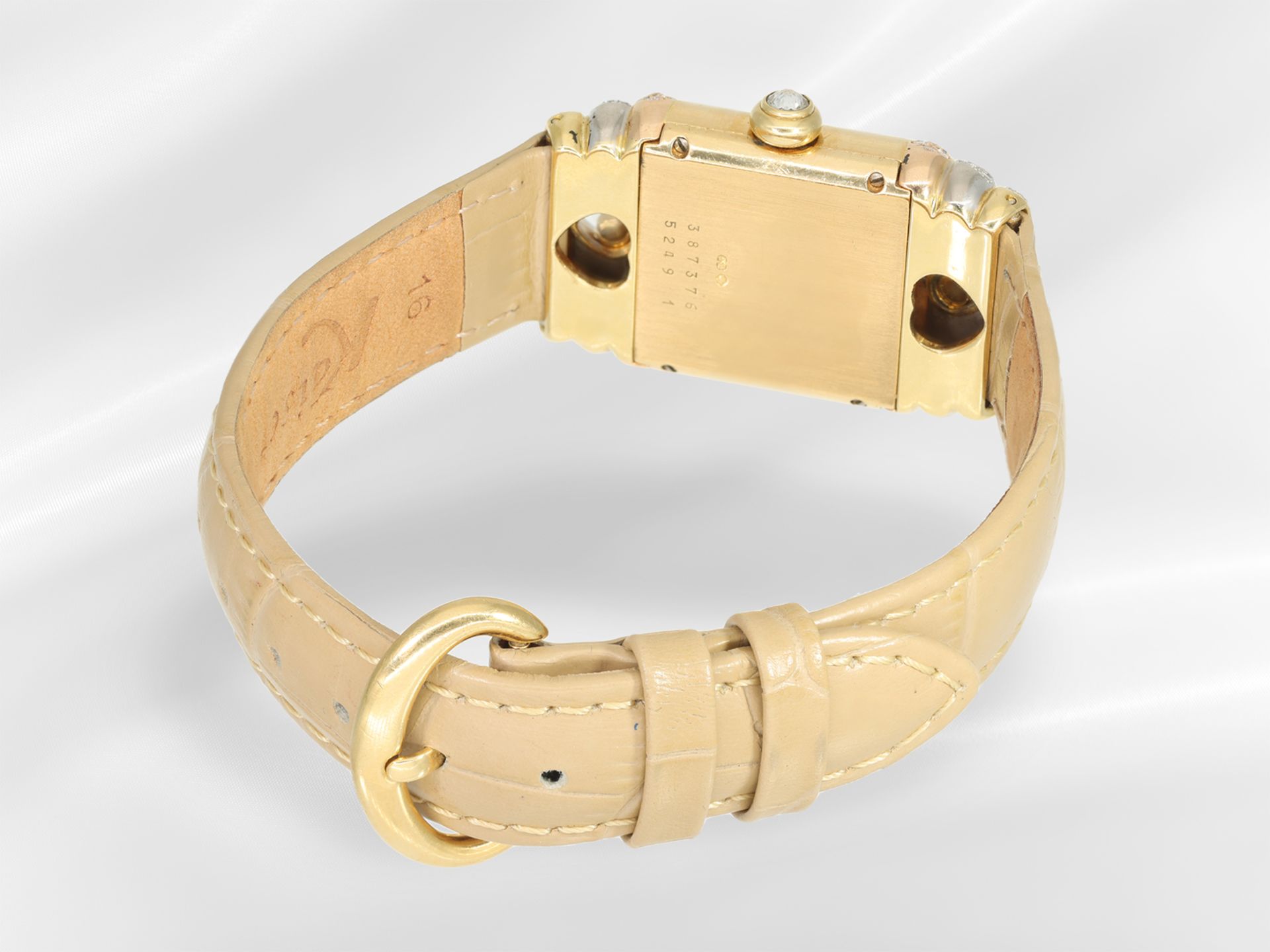 Armbanduhr: luxuriöse Chopard Damenuhr "Happy Diamonds", seltene Referenz 5249-1 - Bild 4 aus 4