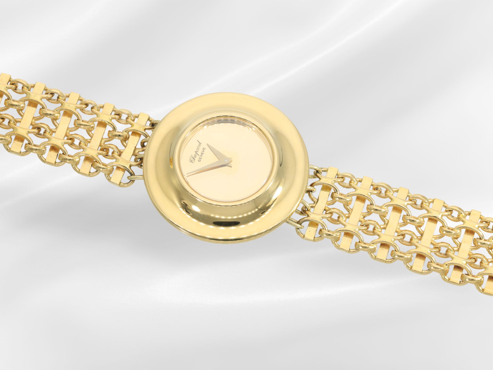 Armbanduhr: sehr seltene vintage Chopard Damenuhr in 18K Gold, 70er Jahre