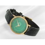 Armbanduhr: seltene vintage Piaget Damenuhr Ref.9015 mit Malachit- Zifferblatt, Originaletui