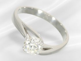 Ring: hochwertiger Solitär-Ring von Wempe, Brillant in Spitzenqualität, Lupenrein, 0,75ct