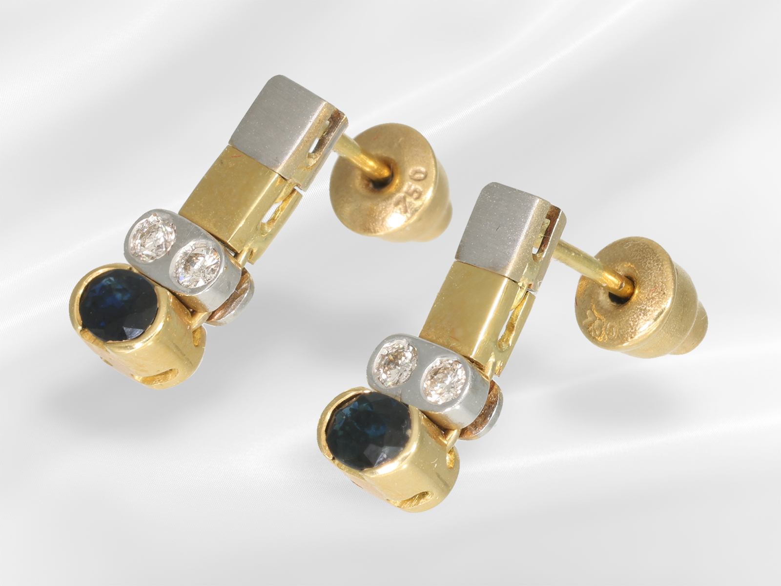 Necklace/bracelet/ring/earrings: extremely luxurious jewellery set with sapphires and brilliant-cut  - Image 8 of 10