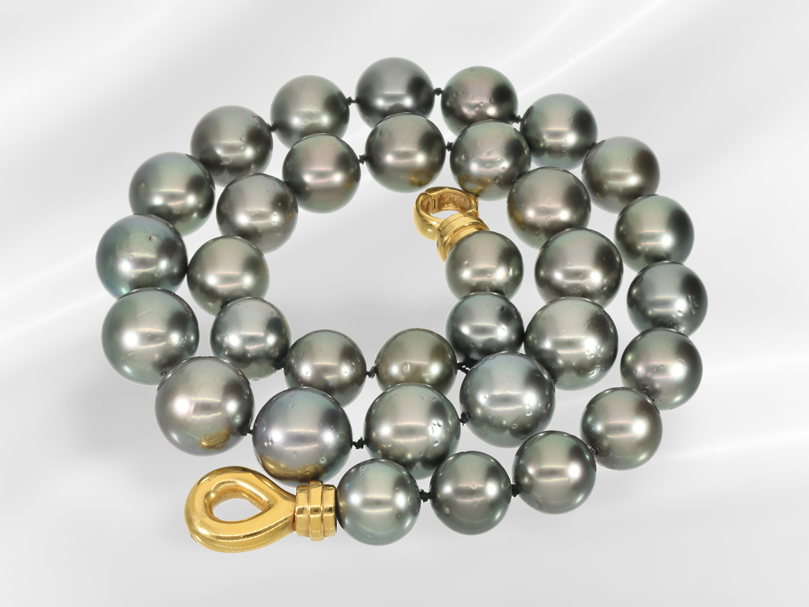 Necklace: formerly very expensive Tahitian pearl necklace 12-15mm!, original price approx. 13,000€,  - Image 2 of 6