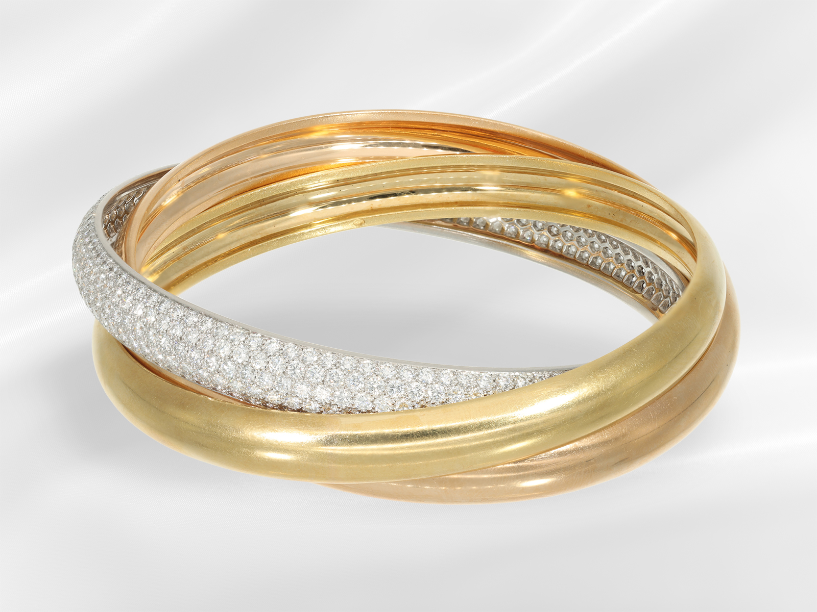 Bangle: luxurious and large version of the Cartier Trinity "One" Ref. HP600511, extremely rare! - Image 5 of 5