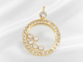 Anhänger: luxuriöser Chopard " Happy Diamonds" Anhänger, 18K Gelbgold