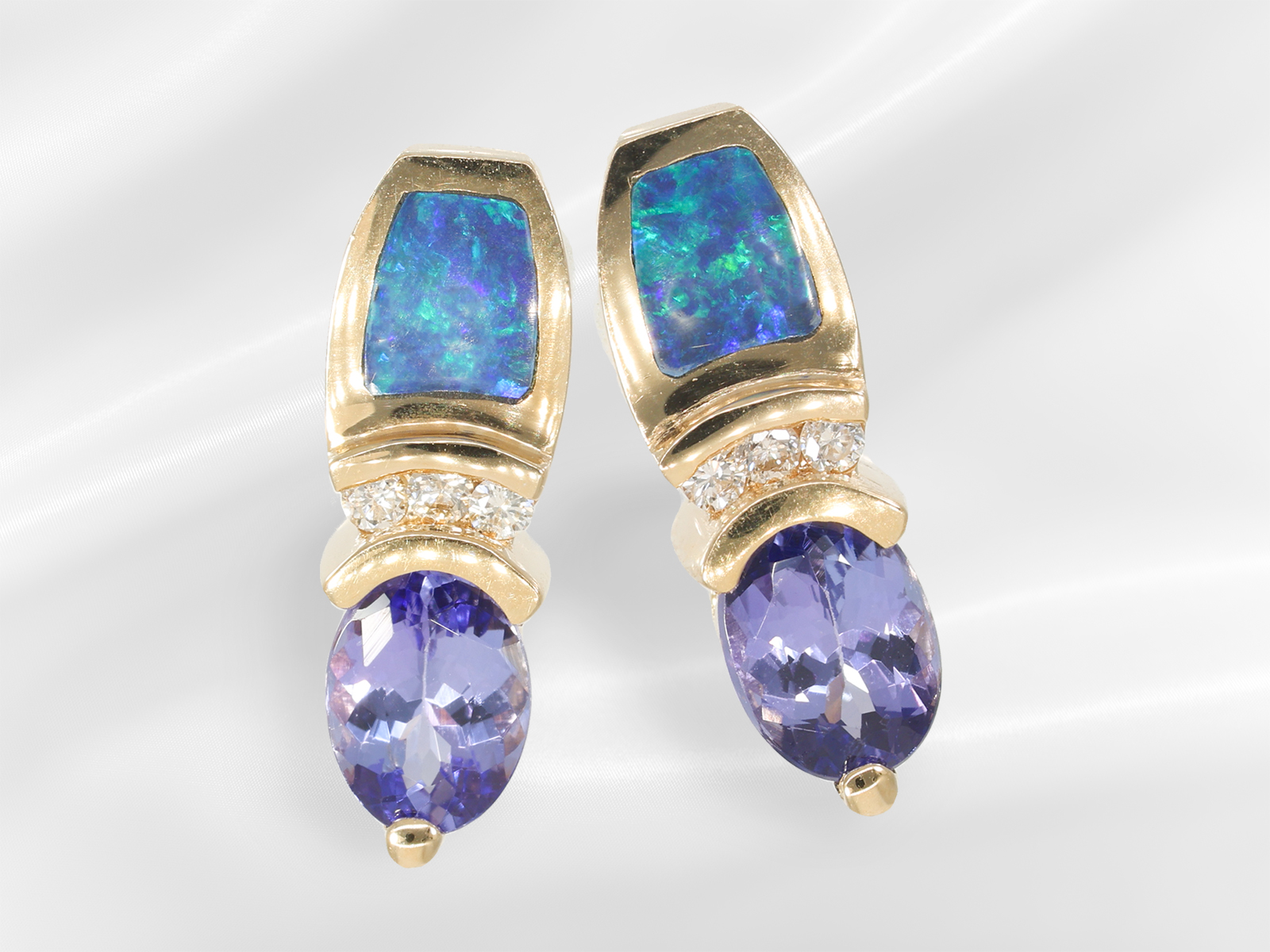 Bangle/pendant/earrings: extremely beautiful jewellery set with tanzanite/brilliant-cut diamond and  - Image 6 of 9