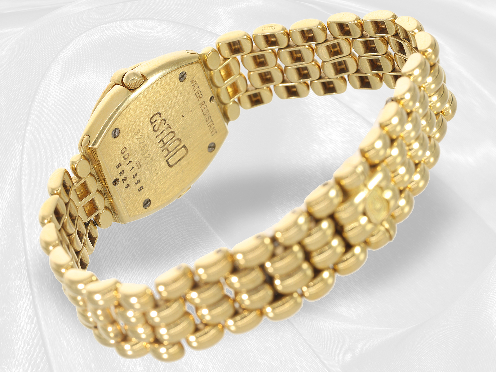 Wristwatch: luxury heavy ladies' watch Chopard "GSTAAD", 18K gold with diamond bezel, Ref.5229 - Image 4 of 5