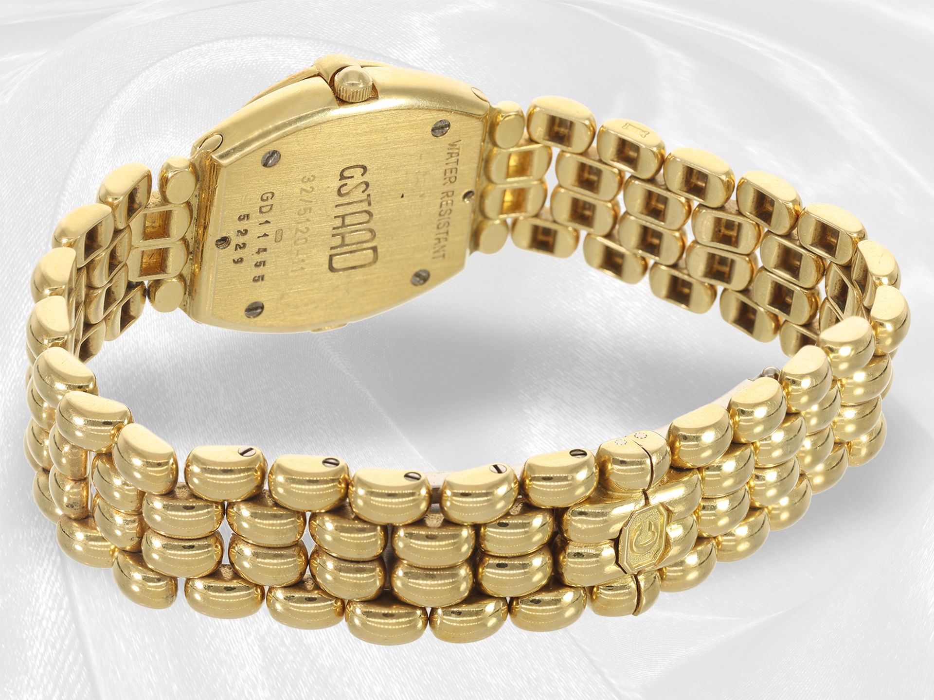Armbanduhr: äußerst luxuriöse, schwere Damenuhr Chopard "GSTAAD", 18K Gold mit Brillantlünette, Ref. - Bild 5 aus 5