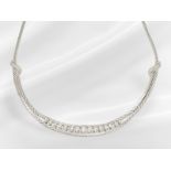 Chain/necklace: white gold vintage brilliant-cut diamond centrepiece necklace, approx. 0.6ct
