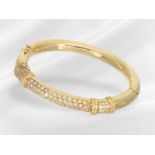 Bangle: decorative and high-quality crafted bangle with diamond setting, handmade, approx. 3.36ct