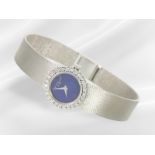 Wristwatch: luxurious ladies' watch by Chopard with brilliant-cut diamond bezel and lapis lazuli dia