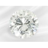 Extremely fine brilliant-cut diamond in top quality, Top Wesselton/VVS1 1.16ct, DPL Expertise