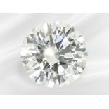 Ring/brilliant-cut diamond: extremely fine brilliant-cut diamond 0.583ct River E/VVS1, DPL short exp