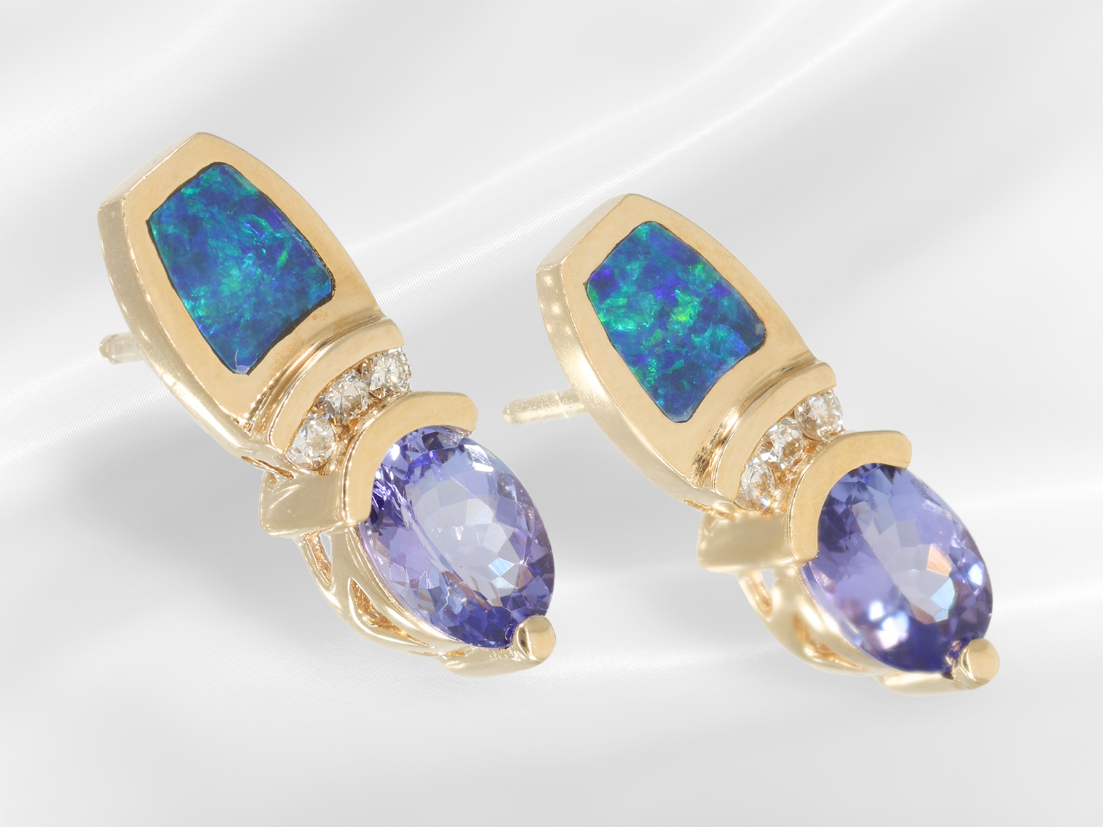 Bangle/pendant/earrings: extremely beautiful jewellery set with tanzanite/brilliant-cut diamond and  - Image 7 of 9