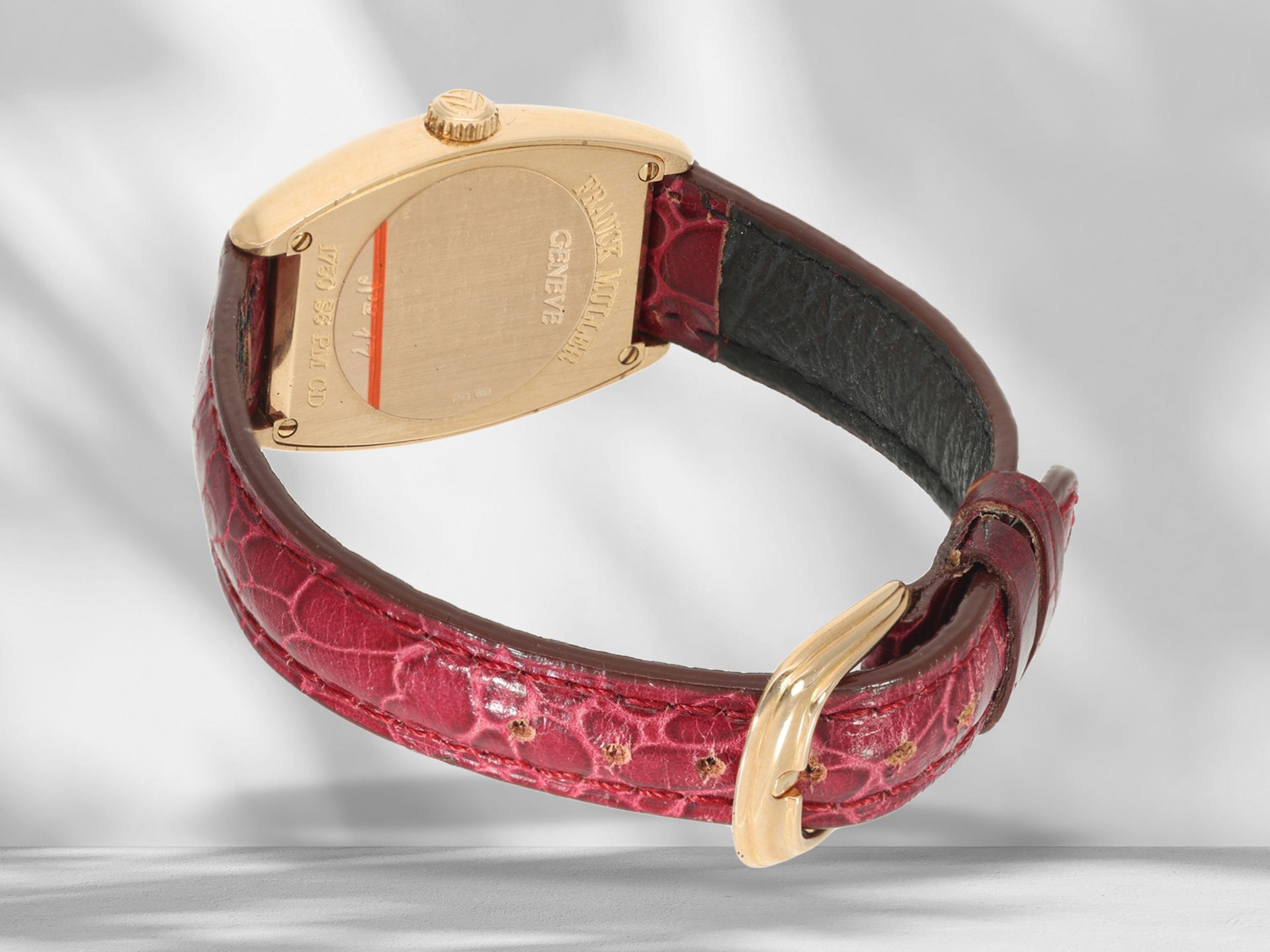 Armbanduhr: Luxuriöse, sehr hochwertige 18K Damenuhr Franck Muller Geneve, Cintrée Curvex Ref: 1751  - Bild 2 aus 3