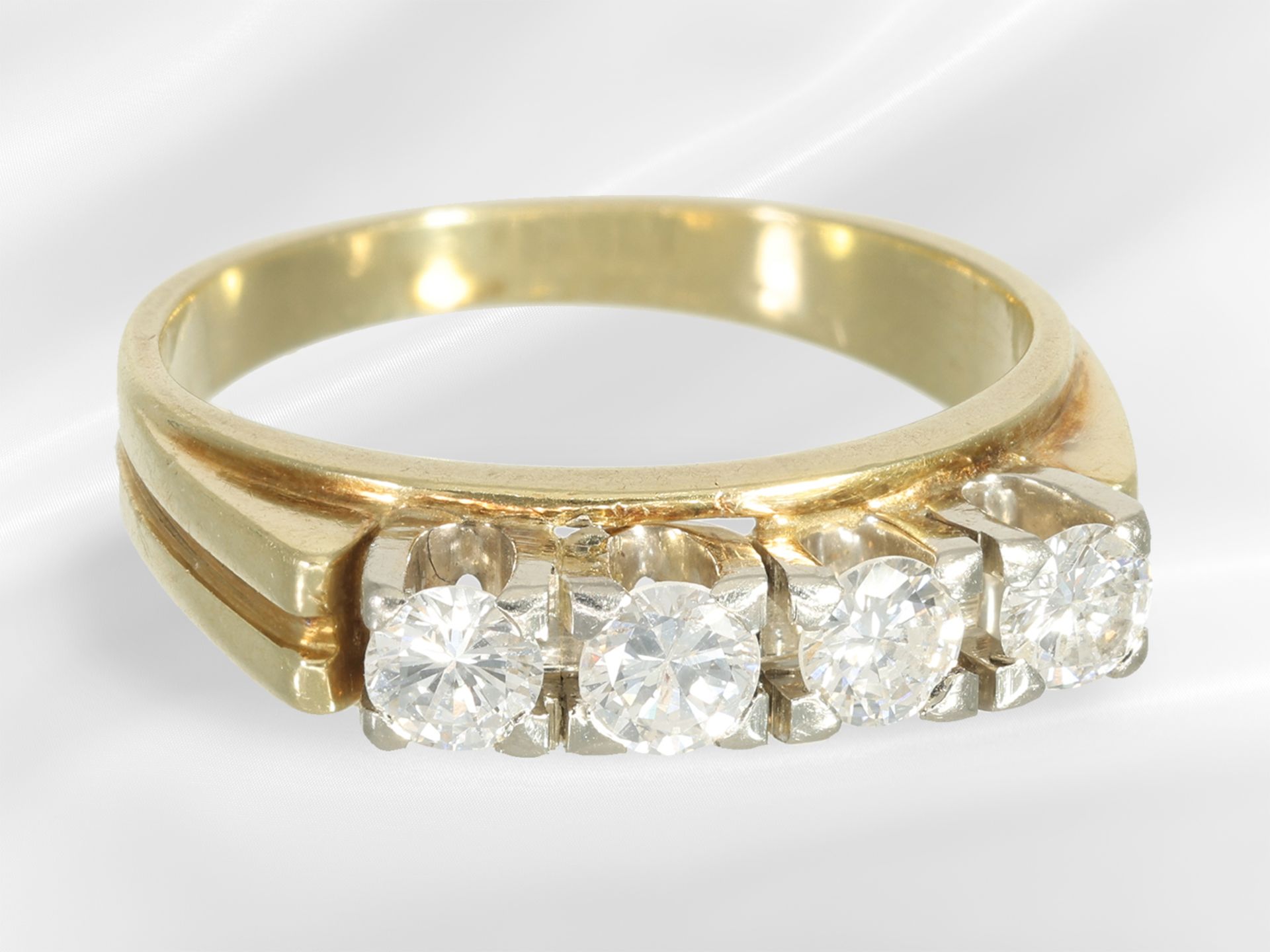 Ring: vintage brilliant-cut diamond/yellow gold ring, approx. 0.68ct - Image 4 of 4