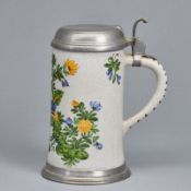 Walzenkrug - Blumen. Um 1800.