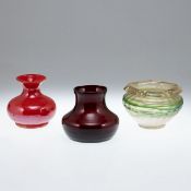 2 unterschiedliche Vasen Art Déco und 1 Schale. Jean Beck -- -- Wilhelm Kralik Sohn, Eleonorenhain u