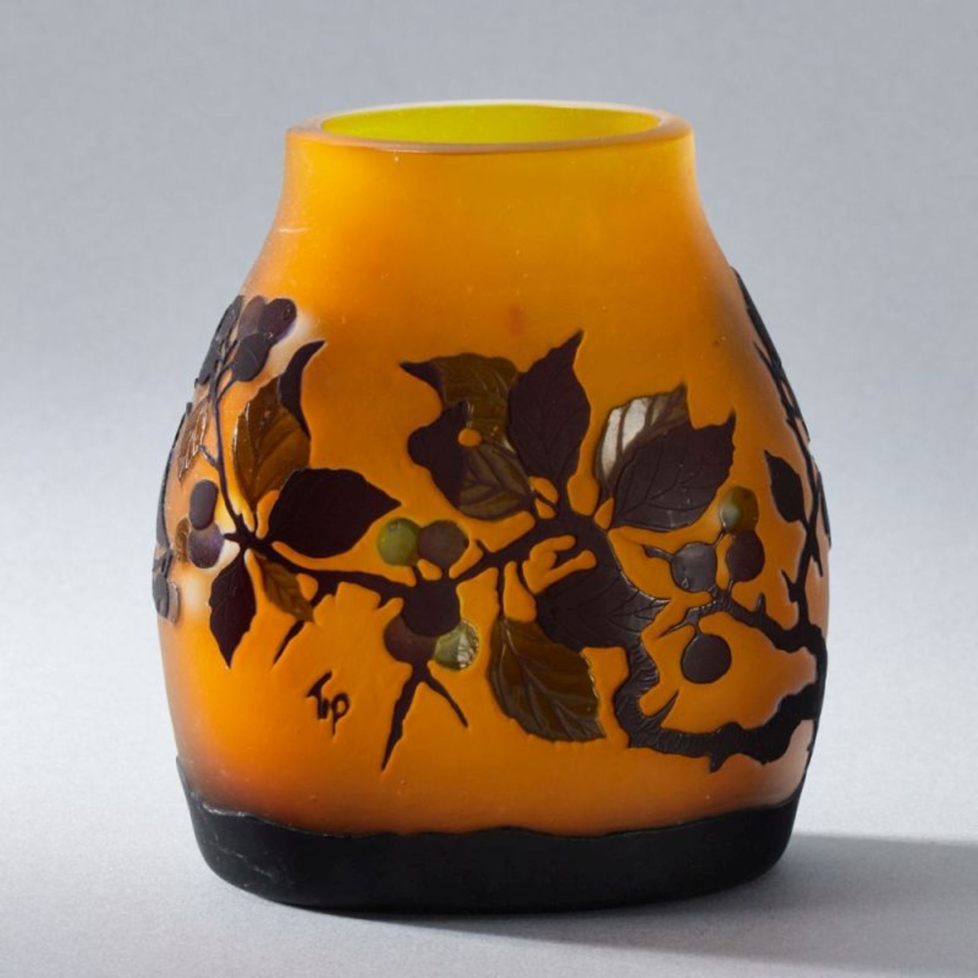 Ovale Vase - Vögel auf Ast. Azuga, Rumänien um 1990. - Image 2 of 7