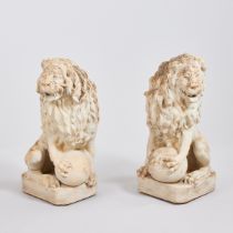 Paar Löwen im Barock Stil