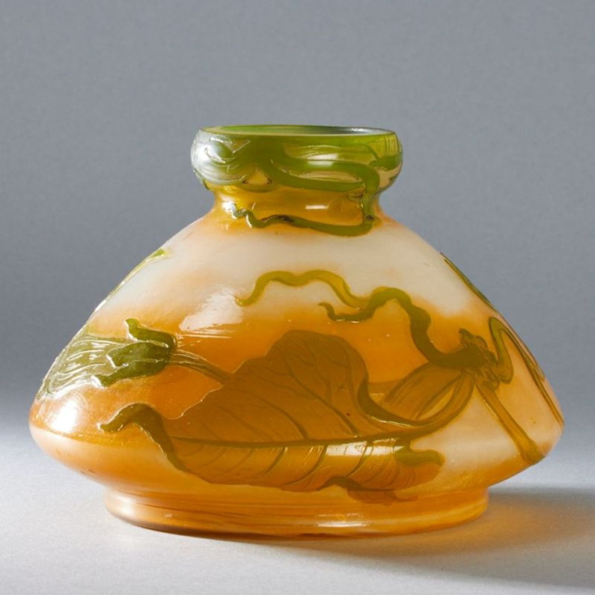 Vase - Kürbisblüten. Glasfabrik Muller Frères, Croismare / Frankreich 1900-1914. - Image 3 of 5