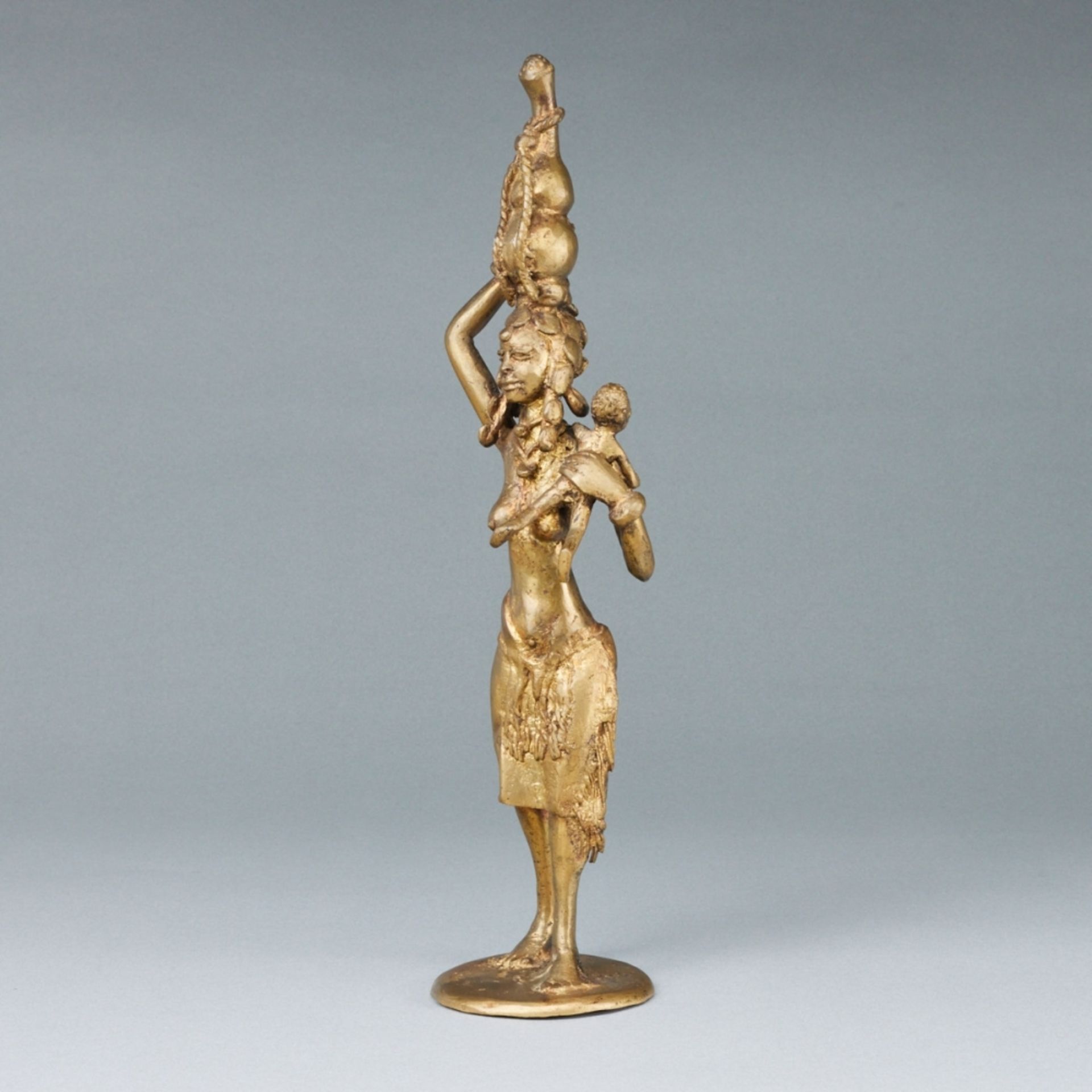 Afrikanische Bronze - Mutter m. Kind - Image 2 of 3