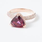 Turmalinring mit Brillanten in Roségold