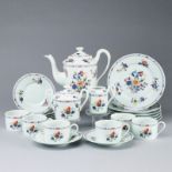 21tlg. Kaffeeservice - Blumen. Fa. Porcelaines Raynaud & Cie., Limoges.