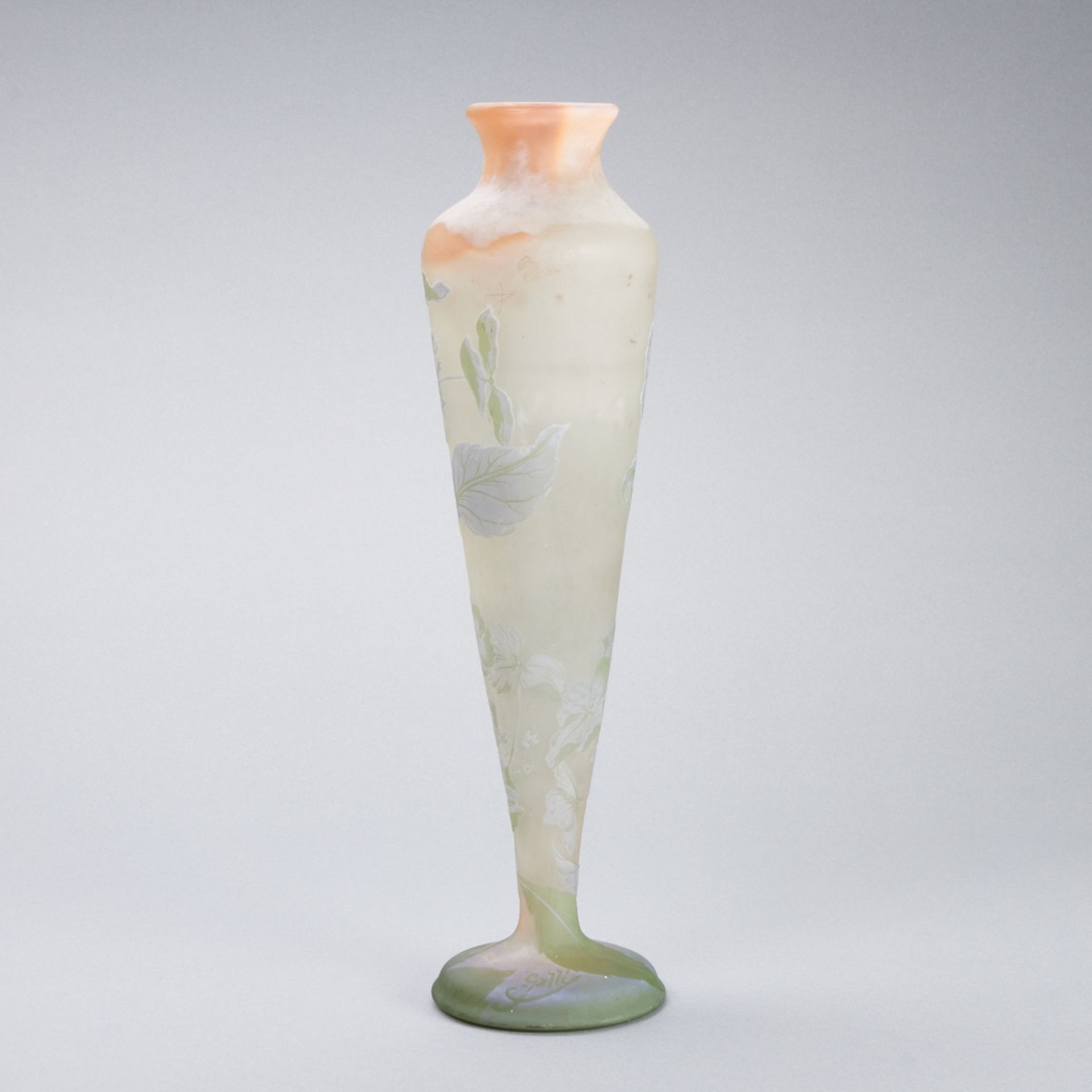 Große Jugendstil Vase - Hortensien. Émile Gallé, Nancy um 1904-1906. - Bild 2 aus 2