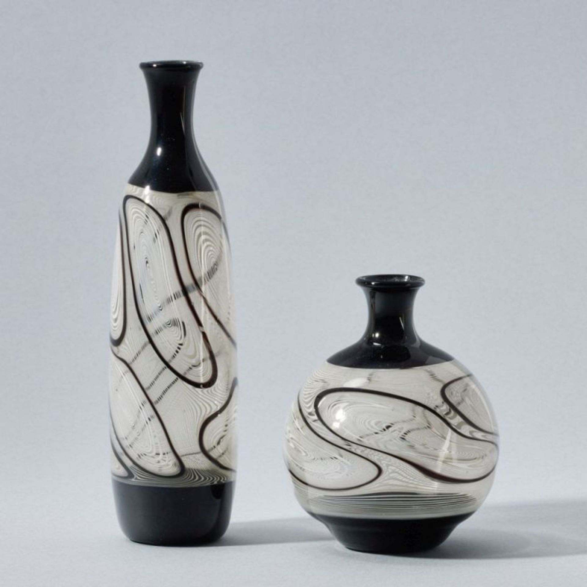 2 unterschiedliche Vasen - Kurt Wallstab, Darmstadt 1980 und 1981. - Bild 3 aus 5