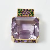 Großer Designer-Anhänger mit Amethyst