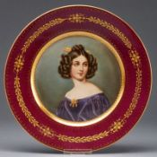 Porträtteller Anna Kaulla aus der Schönheitengalerie König Ludwig I. von Bayern. Dresdner Kunstabtei