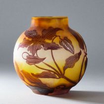 Vase - Clematis. Émile Gallé, Nancy um 1906-1914.