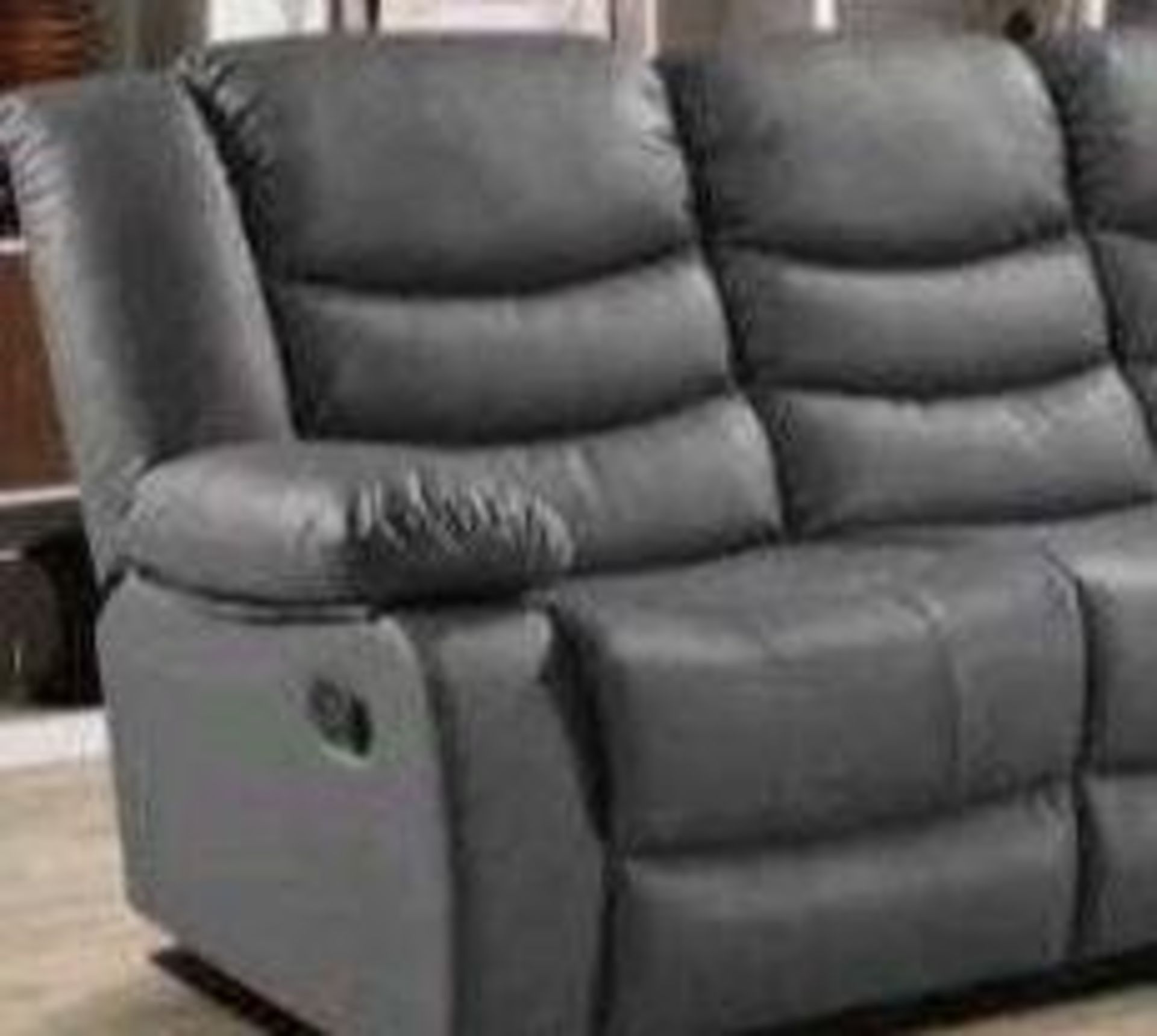 BRAND NEW & BOXED Malaga leather 3 seater manual recliner suite. - Image 2 of 2