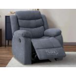 BRAND NEW & BOXED Malaga single seater manual reclining armchair in elephant Grey.