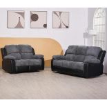 BRAND NEW & BOXED California 3 + 2 seater manual recliner suite in grey. RRP:£1,899