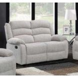BRAND NEW & BOXED fabric Malaga 2 seater manual recliner sofa. RRP:£749