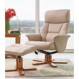 * TRADE LOT* 2 X BRAND NEW Florence swivel recliner and footstool cafe latte RRP: £549