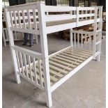 *BRAND NEW & BOXED* 2 sleeper Wooden bunk bed in white complete with 2 x pocket sprung mattresses.