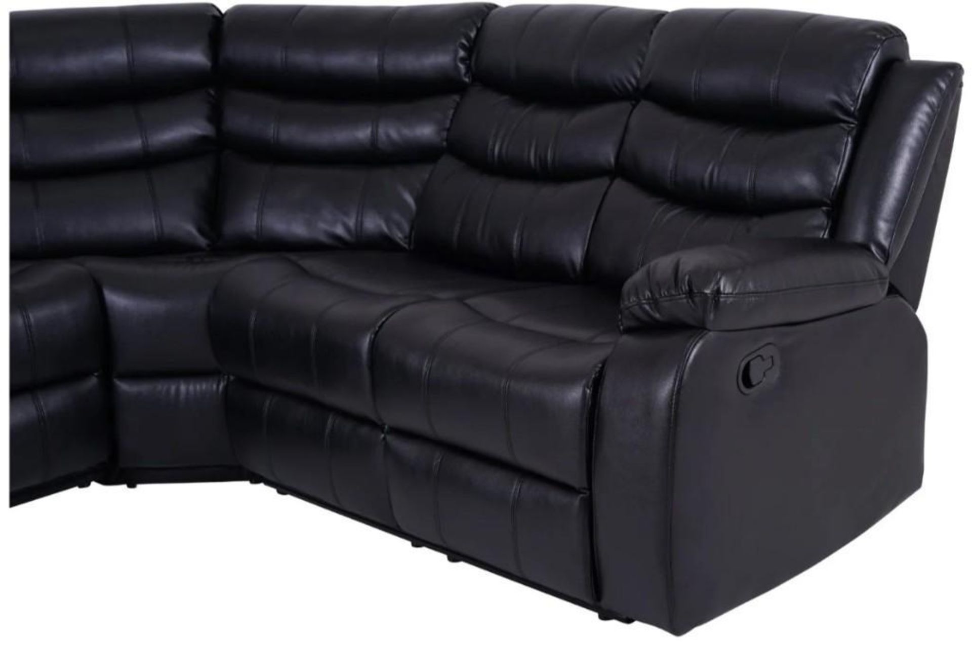 BRAND NEW & BOXED Malaga manual reclining leather corner sofa. RRP: £1,899 - Bild 3 aus 8